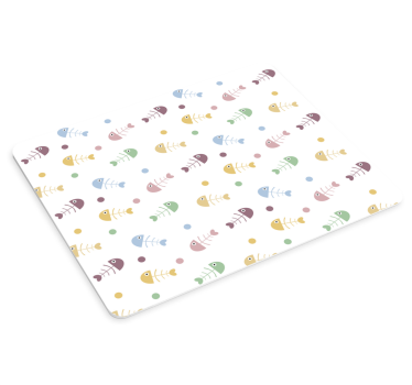 Tapis de souris motif os de poisson colorés - TenStickers