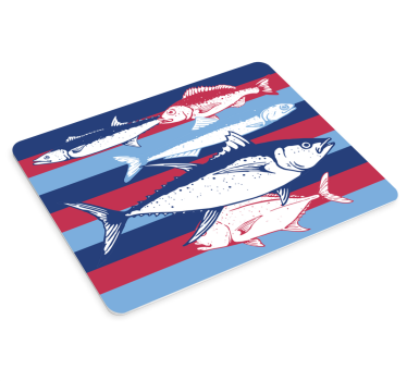 Tapis de souris original animaux sur le thème de la pêche - TenStickers