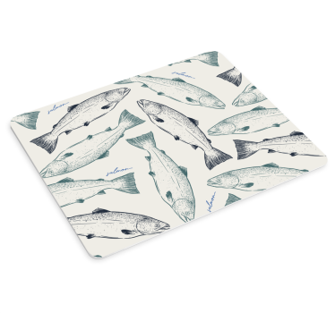 Tapis de souris original motif saumon - TenStickers