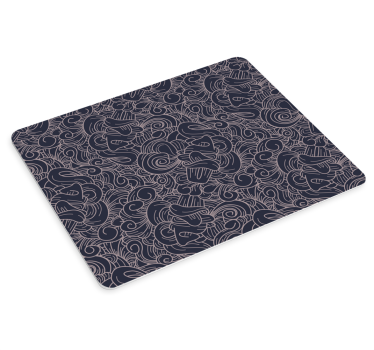 Tapis de souris motif lignes ondulées élégantes - TenStickers