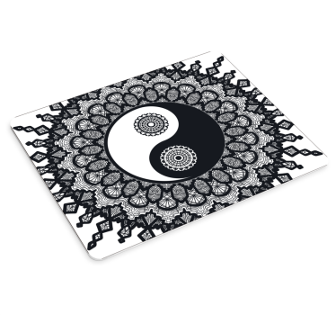 Tapis de souris motif œuvre d'art mandala yin yang - TenStickers