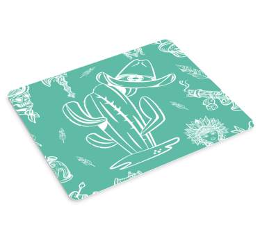 Tapis de souris original design chapeau cactus - TenStickers