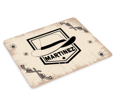 Tapis de souris personnalisable chapeau de style western - TenStickers