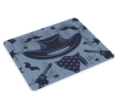Tapis de souris gamer chapeau de cowboy vintage - TenStickers