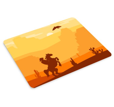 Tapis de souris gamer silhouette de cowboy - TenStickers