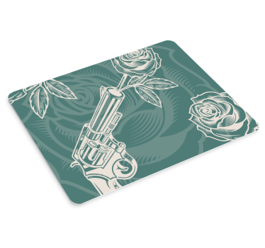 Tapis de souris original revolver rose composition - TenStickers
