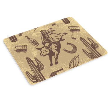 Tapis de souris original cowboy sur taureau - TenStickers
