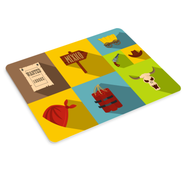 Tapis de souris original icônes thème cowboy - TenStickers