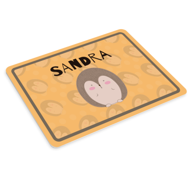 Tapis de souris personnalisable hérisson adorable - TenStickers