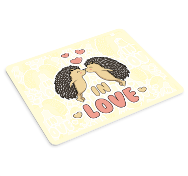 Tapis de souris citation hérissons s'embrassant ensemble - TenStickers