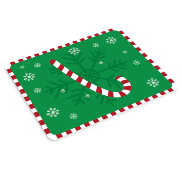 Tapis de souris noël motif canne à sucre - TenStickers