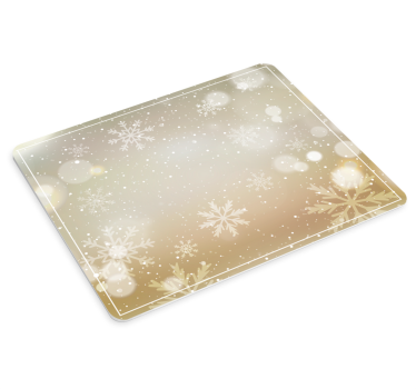 Tapis de souris noël fond de flocon de neige - TenStickers