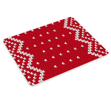 Tapis de souris noël motif cœurs rouges - TenStickers