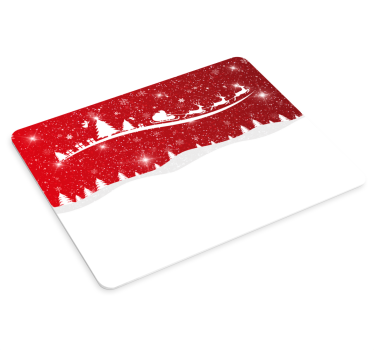 Tapis de souris noël paysage rouge festif - TenStickers