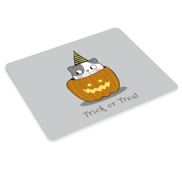 Tapis de souris gamer chat fantaisie citrouille - TenStickers