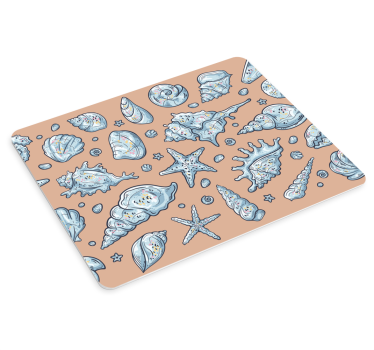 Tapis de souris motif coquillages et étoiles de mer - TenStickers