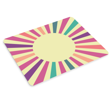 Tapis de souris motif rayures colorées rayonnantes - TenStickers