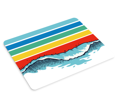 Tapis de souris motif vagues et rayures - TenStickers