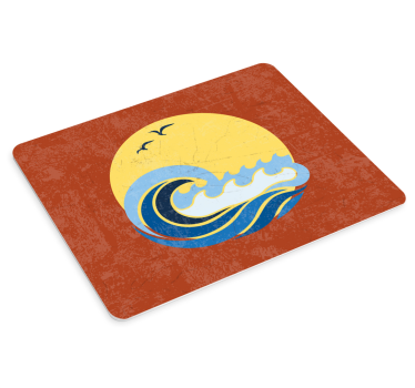 tapis de souris style original Soleil, plage et vague - TenStickers