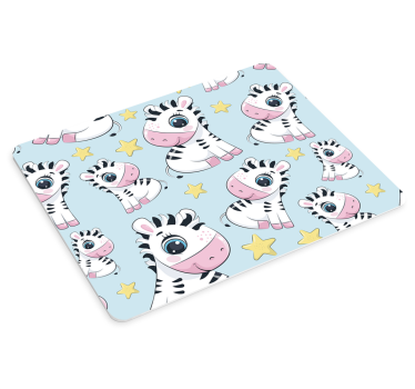 Tapis de souris original personnages zèbres mignons - TenStickers