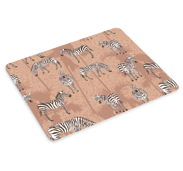 tapis de souris avec motif Zèbre palmier brun - TenStickers