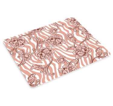 Tapis de souris motif zèbre floral - TenStickers