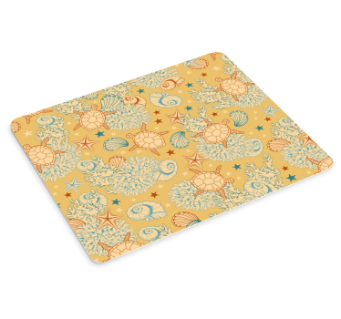 Tapis de souris motif tortue et corail - TenStickers
