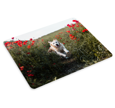 Tapis de souris original chien heureux en course - TenStickers
