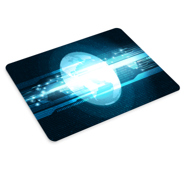 Tapis de souris carte du monde illustration lumineuse - TenStickers