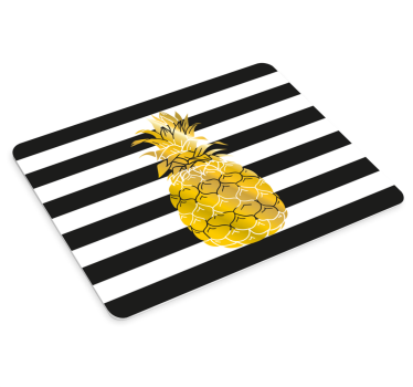 Tapis de souris motif rayures avec ananas - TenStickers