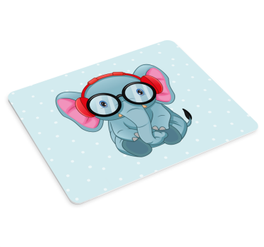 Tapis de souris original éléphant mignon - TenStickers