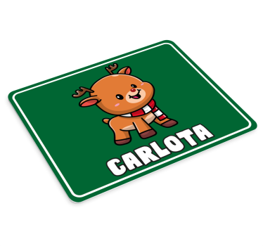 Tapis de souris noël renne de dessin animé mignon - TenStickers