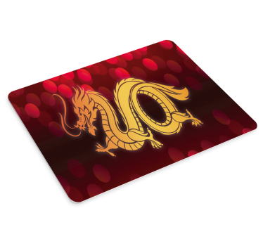 Tapis de souris animé dragon doré illustration - TenStickers