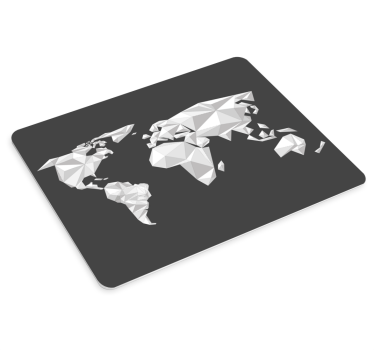 Tapis de souris carte du monde polygonale - TenStickers