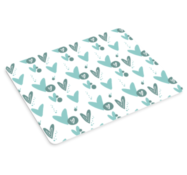 Tapis de souris motif formes de cœur abstraites - TenStickers