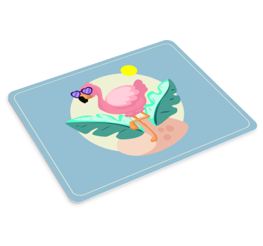 Tapis de souris original flamant rose ensoleillé - TenStickers