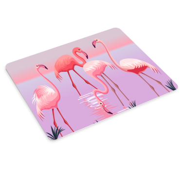 Tapis de souris original rassemblement Élégant de flamants - TenStickers