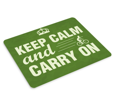 Tapis de souris citation restez calme vélo citation - TenStickers