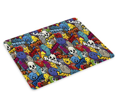Tapis de souris gamer personnages de dessins animés colorés - TenStickers