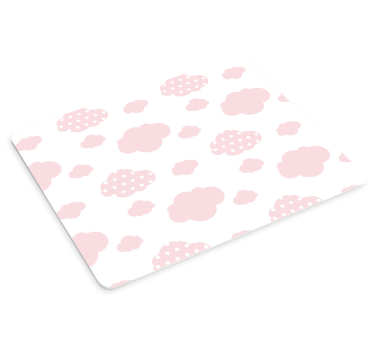 Tapis de souris motif nuages roses doux - TenStickers