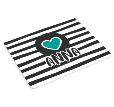 Tapis de souris personnalisable emblème en forme de cœur - TenStickers