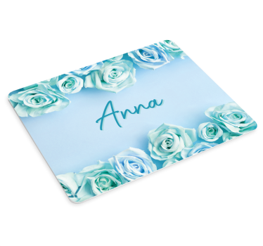 tapis de souris avec nom Cadre de fleur avec nom personnalisé - TenStickers