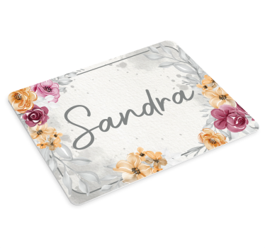 Tapis de souris personnalisable floral - TenStickers
