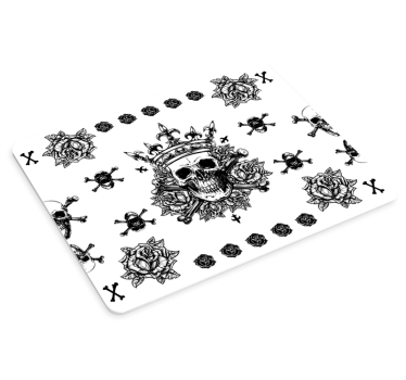 Tapis de souris original roses de crâne détaillées - TenStickers