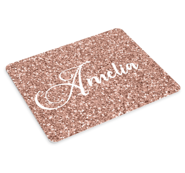 tapis de souris avec nom Pailleté avec nom - TenStickers