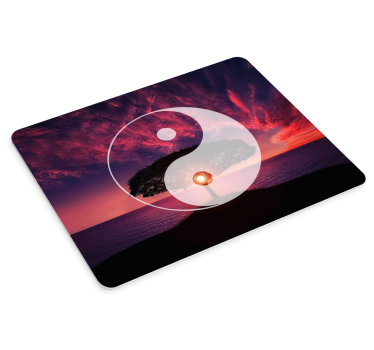 Tapis de souris gamer yin yang coucher de soleil - TenStickers