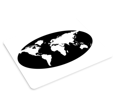 Tapis de souris carte du monde contour artistique - TenStickers