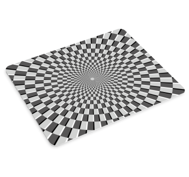 Tapis de souris motif design damier spiralé - TenStickers