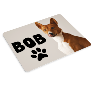 Tapis de souris personnalisable chien avec nom - TenStickers