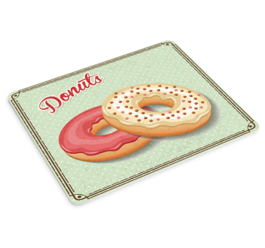 Tapis de souris personnalisable duo de donuts délicieux - TenStickers